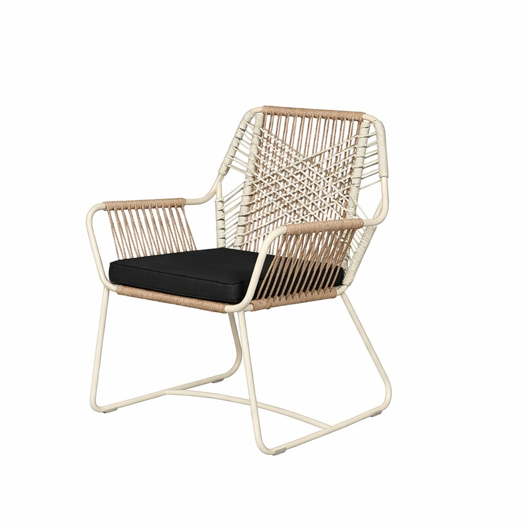 OUTDOOR DINING ARM CHAIR WITH CUSHION (AHO/076/001)