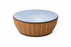 ROUND TABLE WITH GLASS TOP (AHOD/300/002)