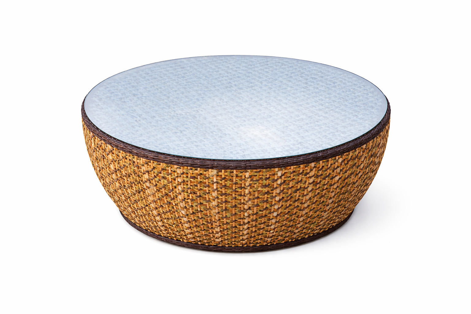 ROUND TABLE WITH GLASS TOP (AHOD/300/002)