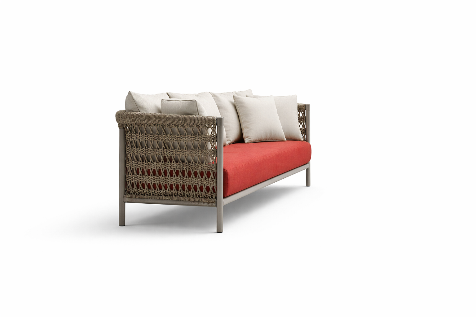 THREE SEATER SOFA WITH CUSHION (AHO/067/002)