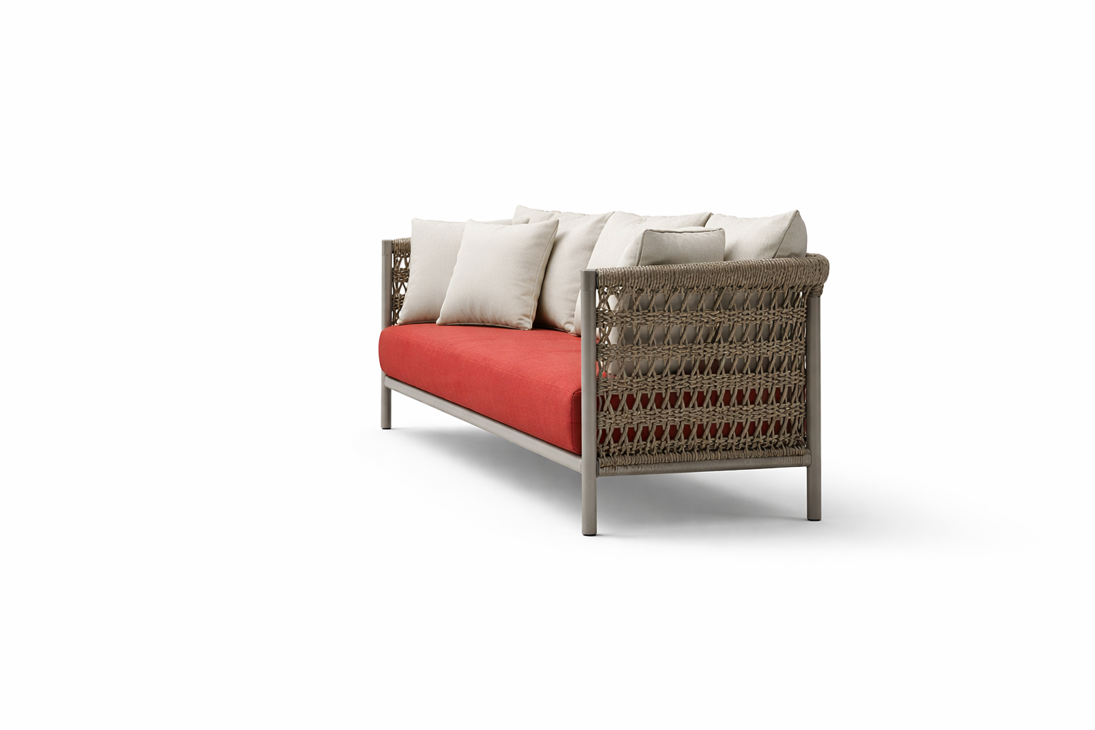 THREE SEATER SOFA WITH CUSHION (AHO/067/002)