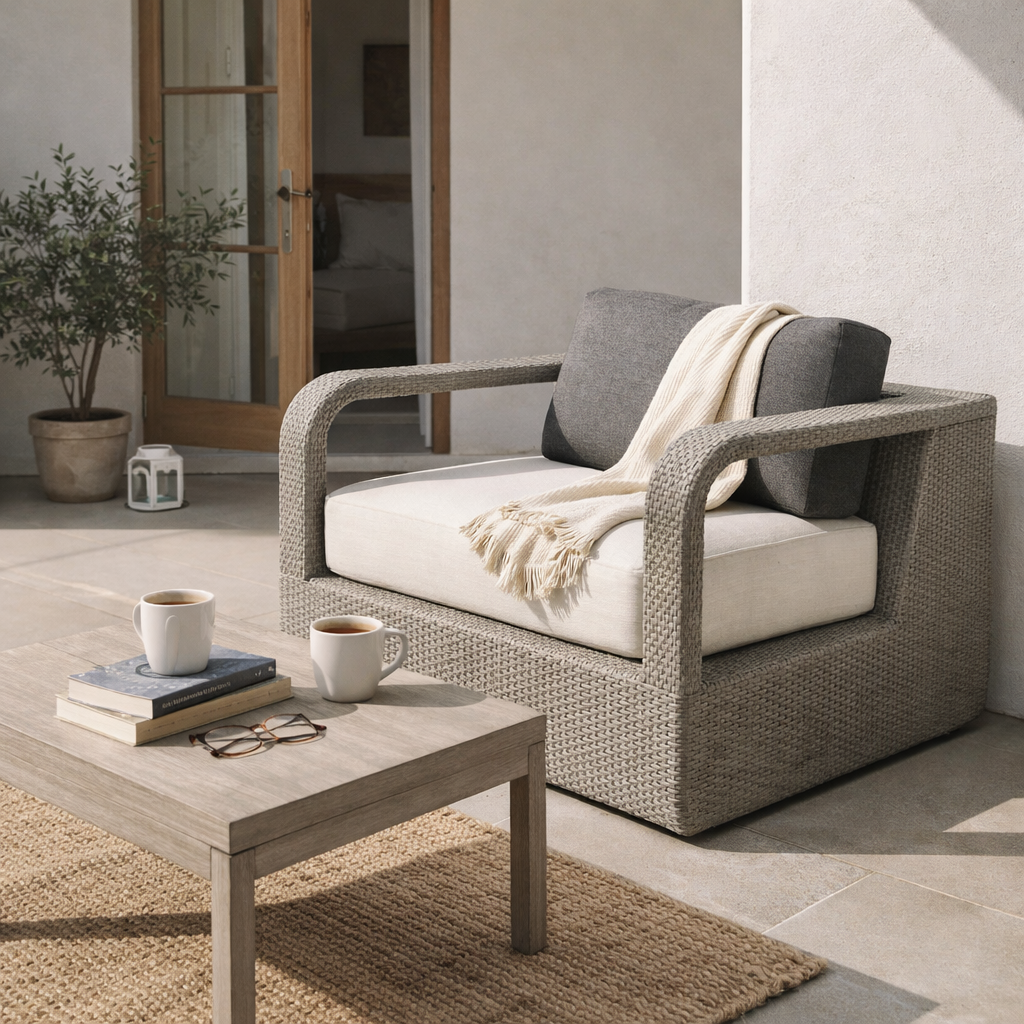 SINGLE SEATER SOFA WITH CUSHIONS (AHOL/180/003)