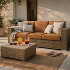 THREE SEATER SOFA WITH CUSHION (AHO/022/009)