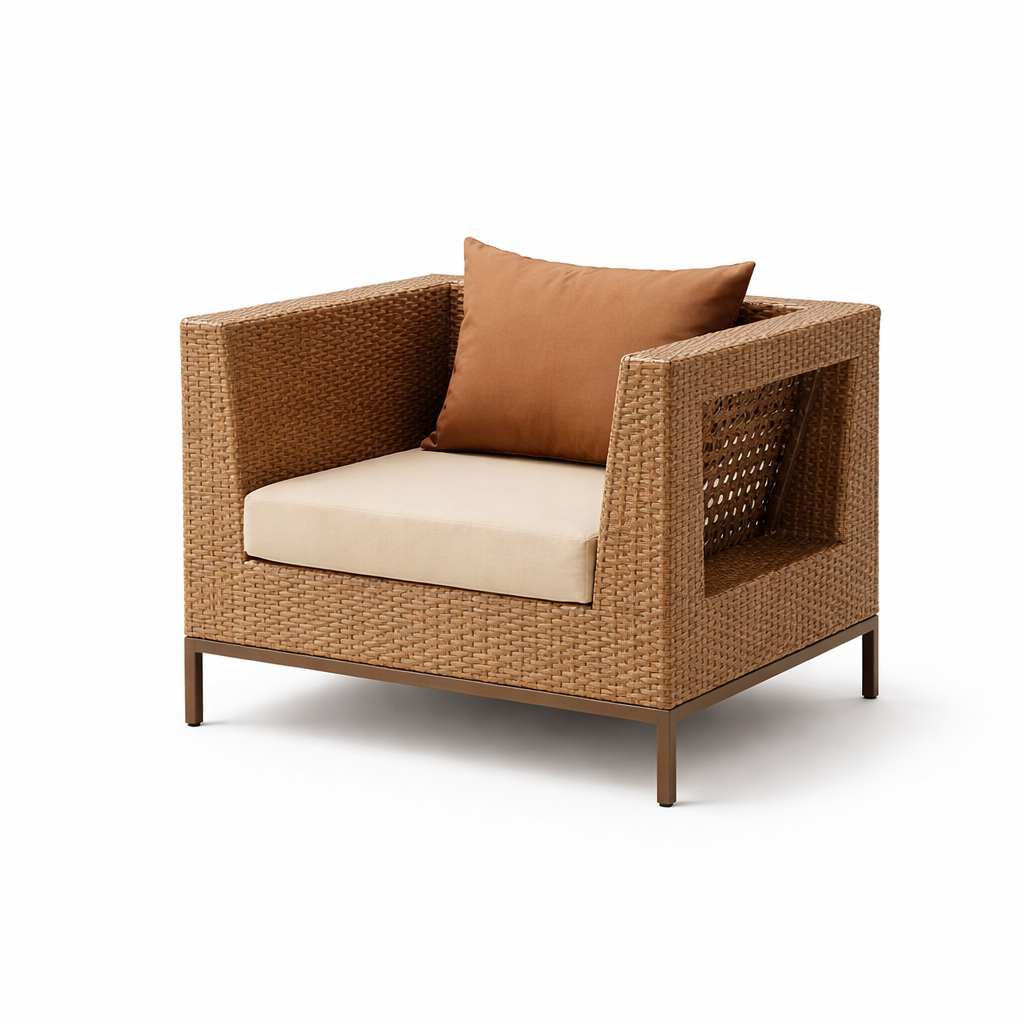 SINGLE SEATER SOFA WITH CUSHION (AHOL/189/003)