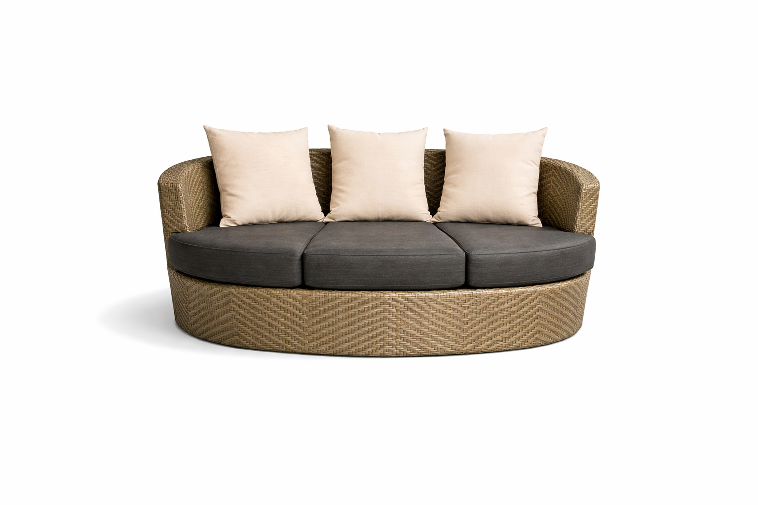 THREE SEATER SOFA WITH CUSHION (AHOL/102/001)