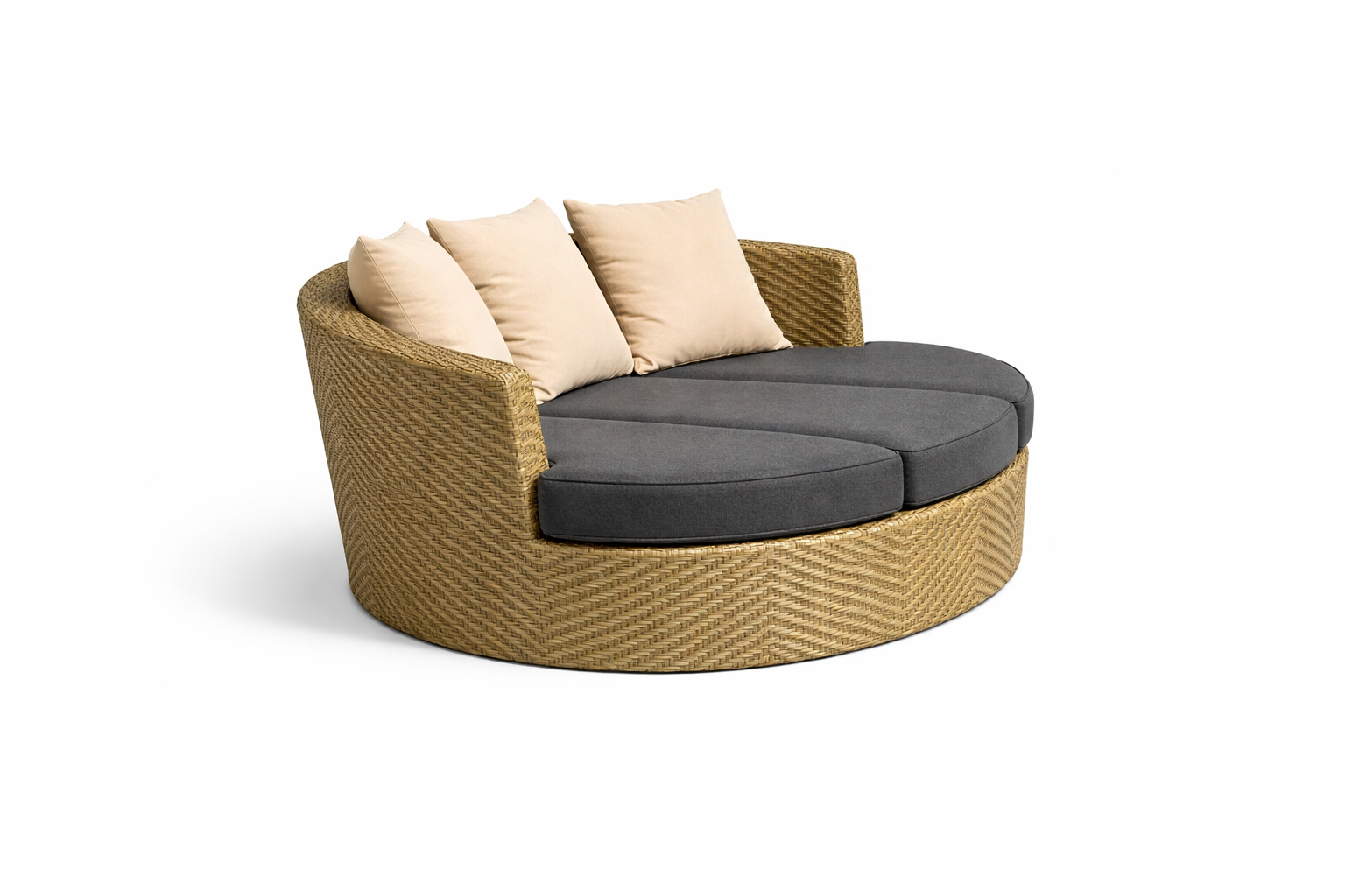 THREE SEATER SOFA WITH CUSHION (AHOL/102/001)