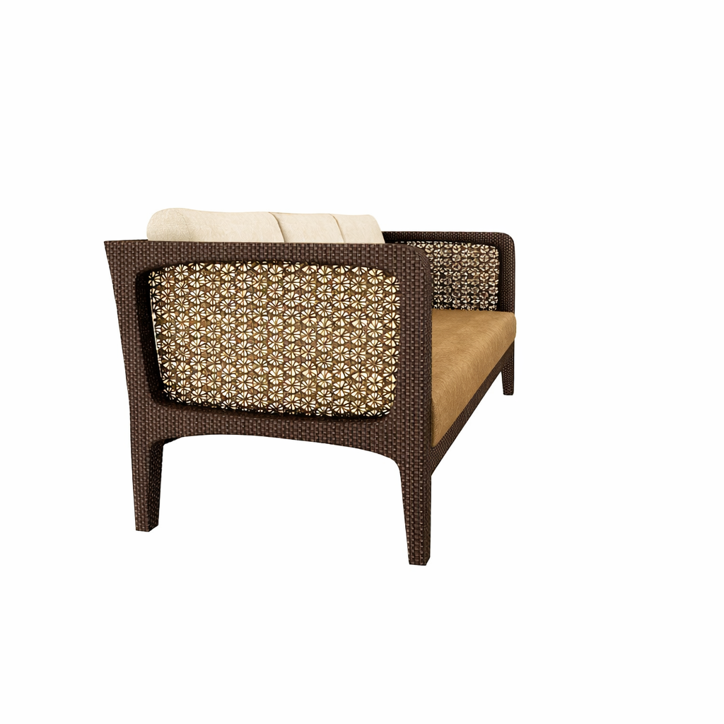 THREE SEATER SOFA WITH CUSHION (AHO/030/007)