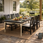 DINING TABLE WITH GLASS TOP (AHO/060/003)
