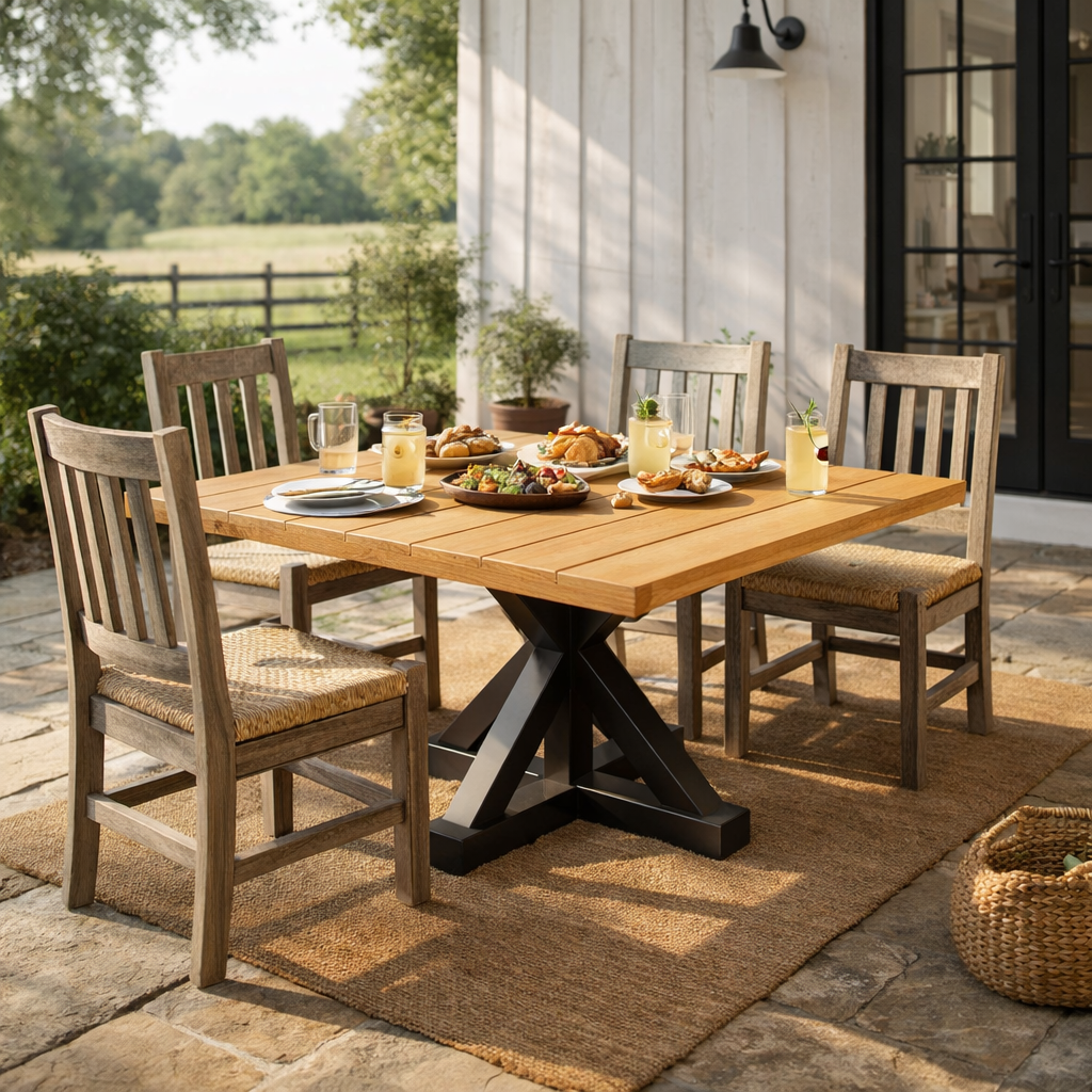 SQUARE TEAK TABLE TOP (AHO/013/040)
