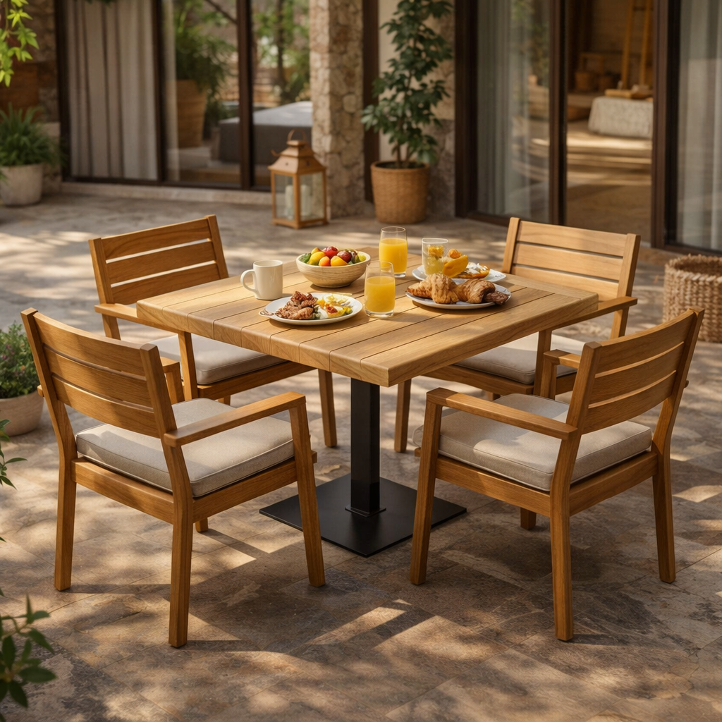 SQUARE TEAK TABLE TOP (AHO/013/041)