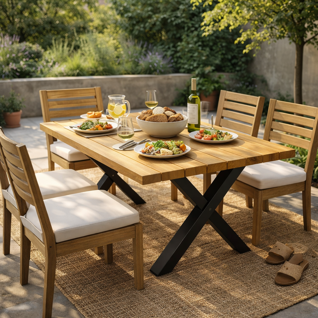 SQUARE TEAK TABLE TOP (AHO/013/044)