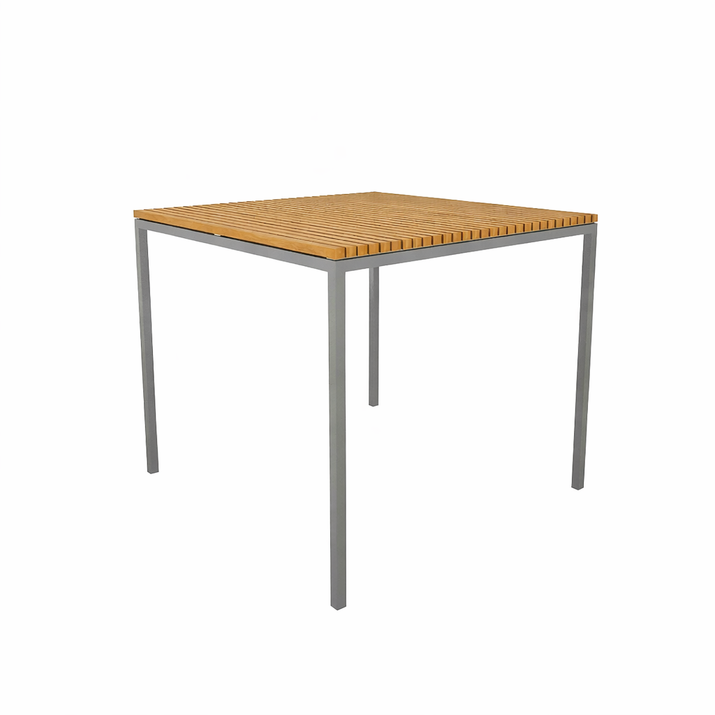 DINING TABLE WITH TEAK WOOD TOP (AHO/045/009)