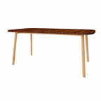 RECTANGULAR DINING TABLE WITH GLASS TOP (AHO/016/008)