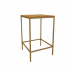 HIGH TABLE WITH TEAK WOOD TOP (AHO/045/015)