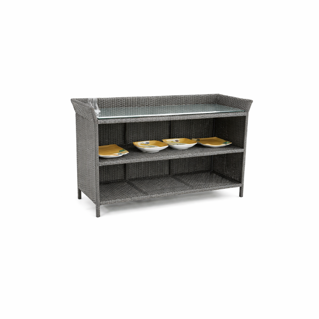 SIDEBOARD WITH GLASS TOP (AHOA/122/001)