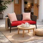 DOUBLE SEATER SOFA WITH CUSHION (AHOL/184/002)