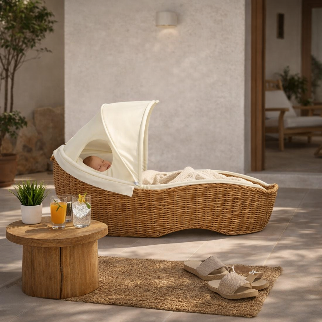 LUXURY DOUBLE SUN LOUNGER WITH CUSHION (AHOC/242/001)
