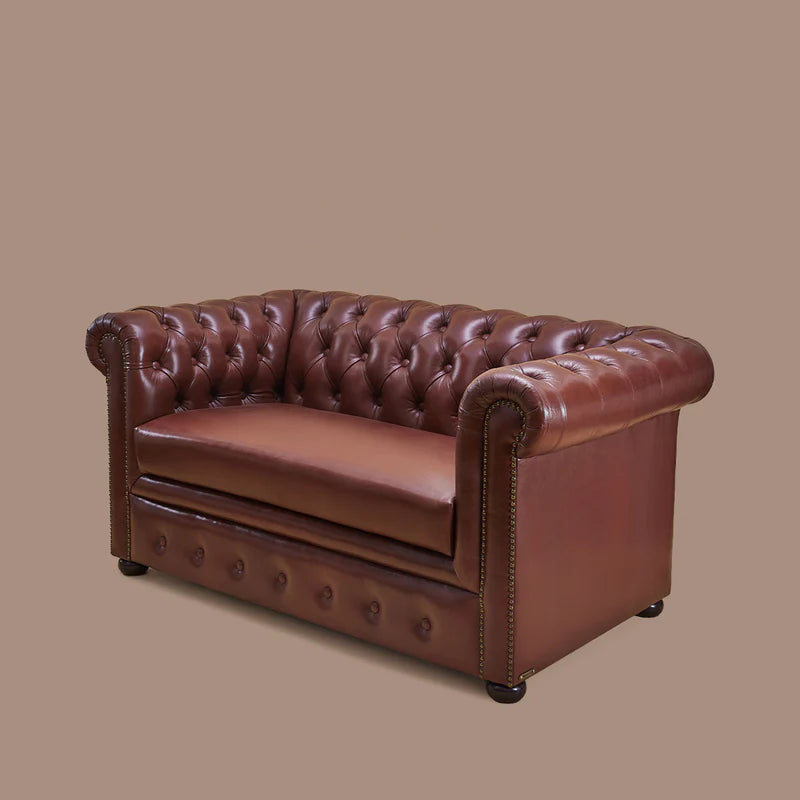 Brand New Vintage Luxe Leather Lounge Chair – Cognac Brown