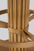 Art Deco Flute Bar Stool (Emerald Leather)