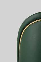 Art Deco Flute Bar Stool (Emerald Leather)