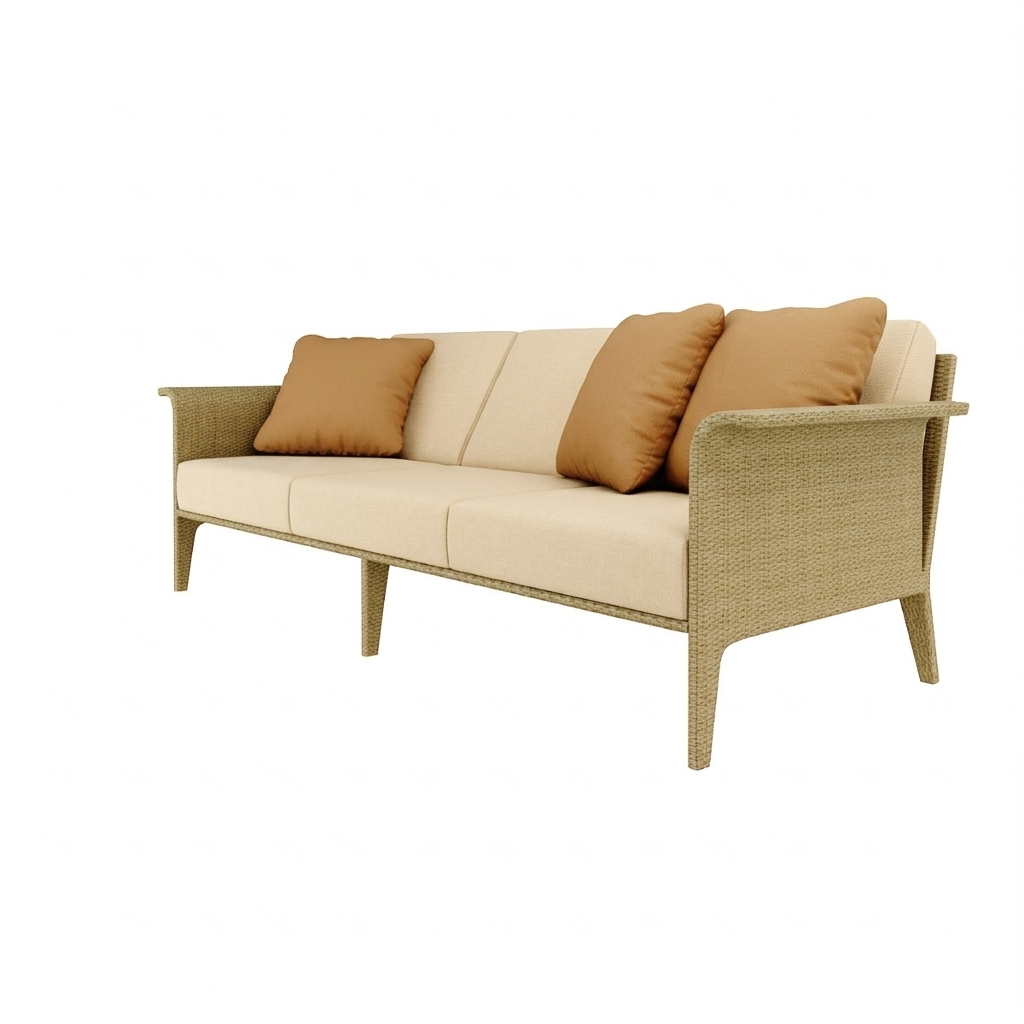 THREE SEATER SOFA WITH CUSHION (AHO/018/012)