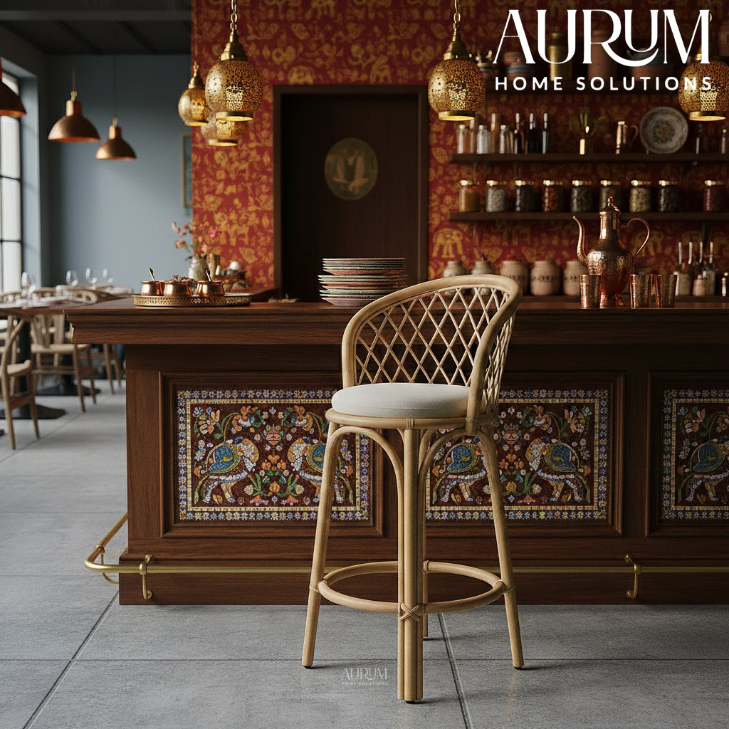 Cane Bar Chair with Breezy Seat for Homes & Venues