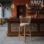 Cane Bar Chair with Breezy Seat for Homes & Venues