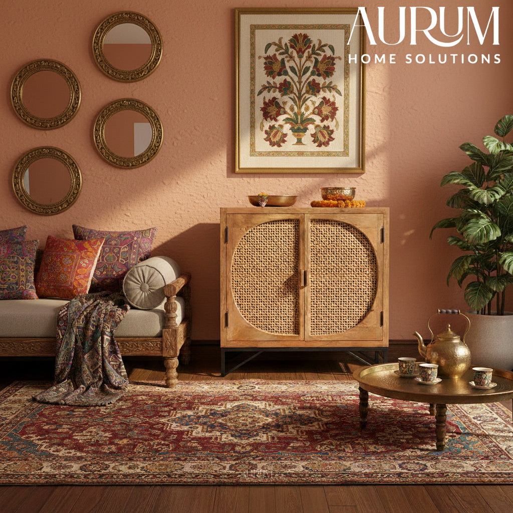 Sunburst Designer Sideboard Cabinet