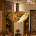 Japandi Dream Bamboo Hanging Lamp - Handwoven Pendant Light