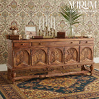 Handcarved 5 Carving Sideboard in Natural