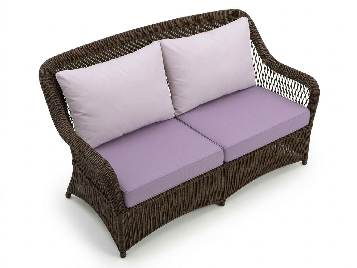 DOUBLE SEATER SOFA WITH CUSHIONS (AHOL/159/002)