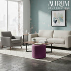Plush Upholstered Stool