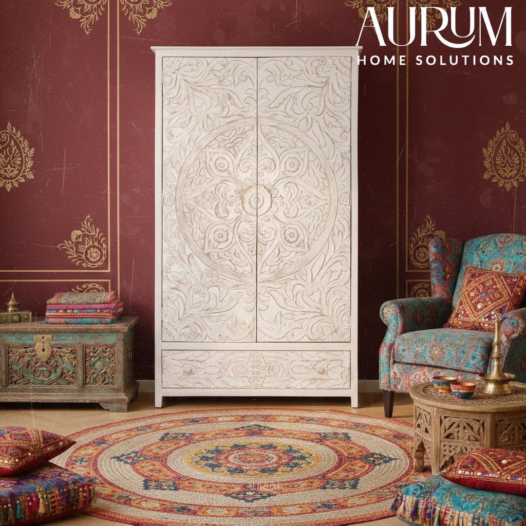 Modern Sheesham Artisan Wardrobe