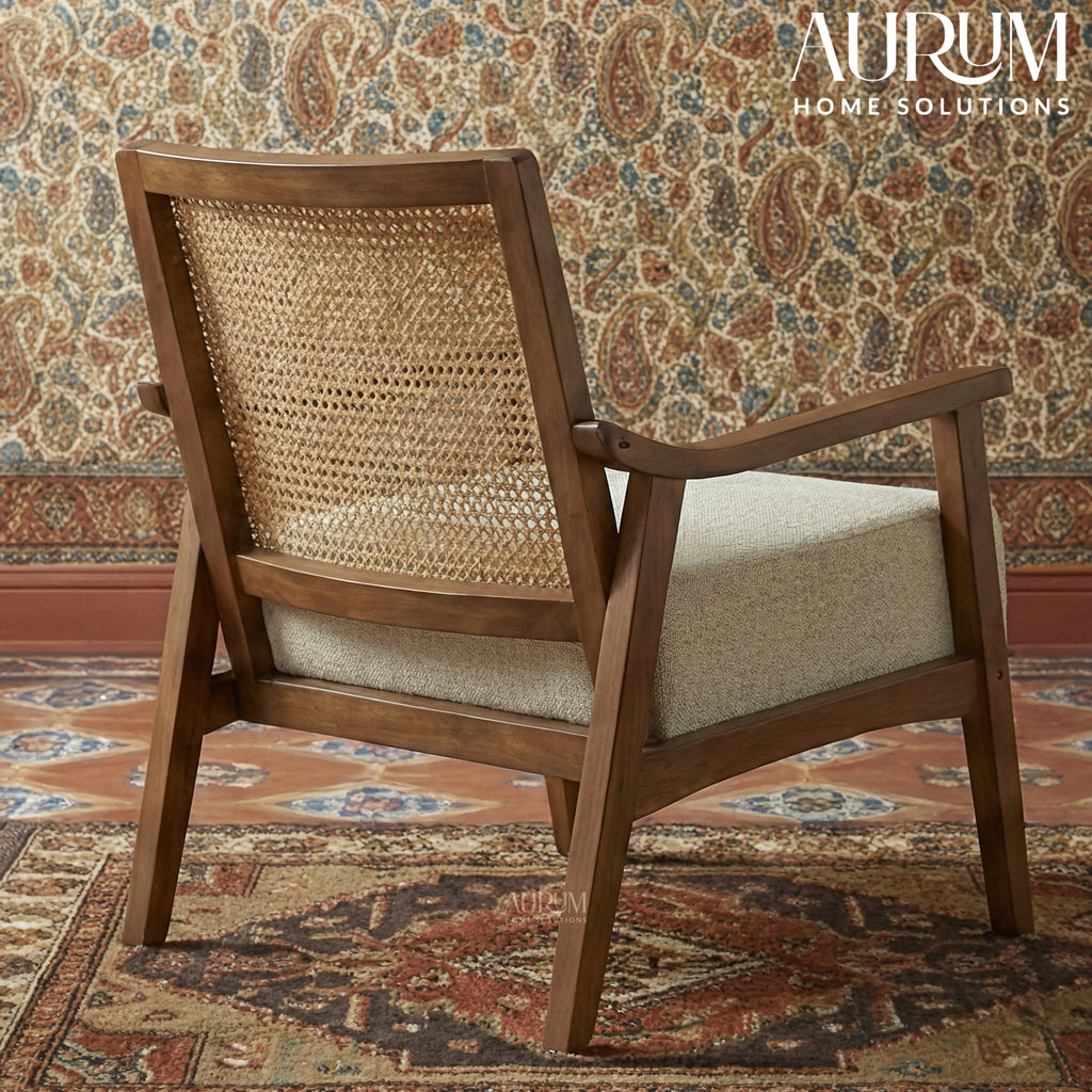 Lifestorey Serena Cane Accent Chair