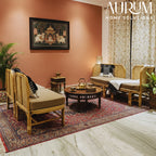 Three Seater Sofa with Whimsy Rattan Design