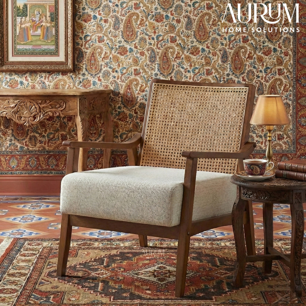 Lifestorey Serena Cane Accent Chair