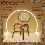 Rattan Chair with Modern Woven Design for Indoor Use
