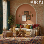 Cane Sofa Set with L Shaped Rattan Design for Indoors