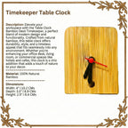Table Clock Bamboo Desk Timekeeper | Minimalist Decor