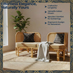 Three Seater Sofa with Whimsy Rattan Design
