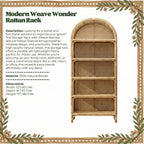Storage Rack with Weave Wonder Natural Rattan Shelves