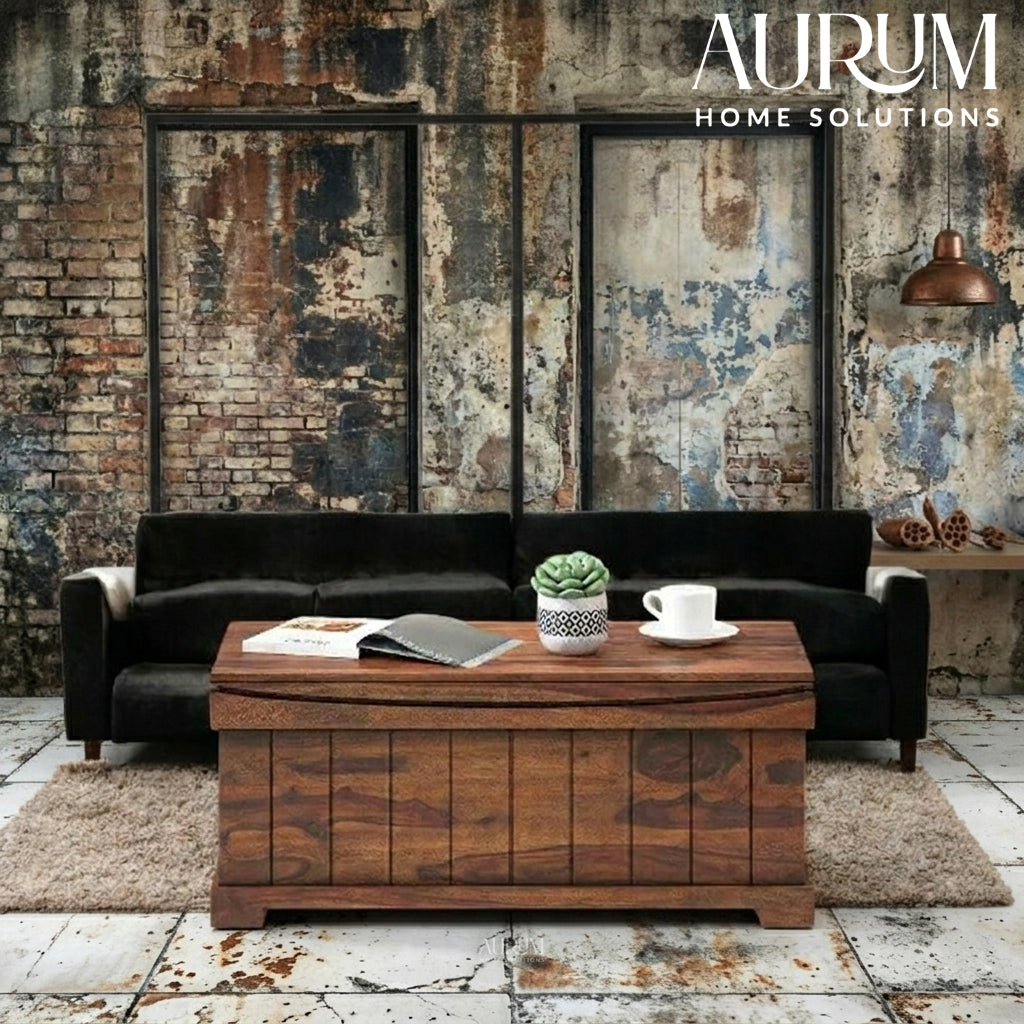 Heirloom Sheesham Wood Trunk in Teak Look
