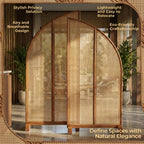 Rattan Room Divider Raindrop Reflections with Folding Panels (Per Panel)