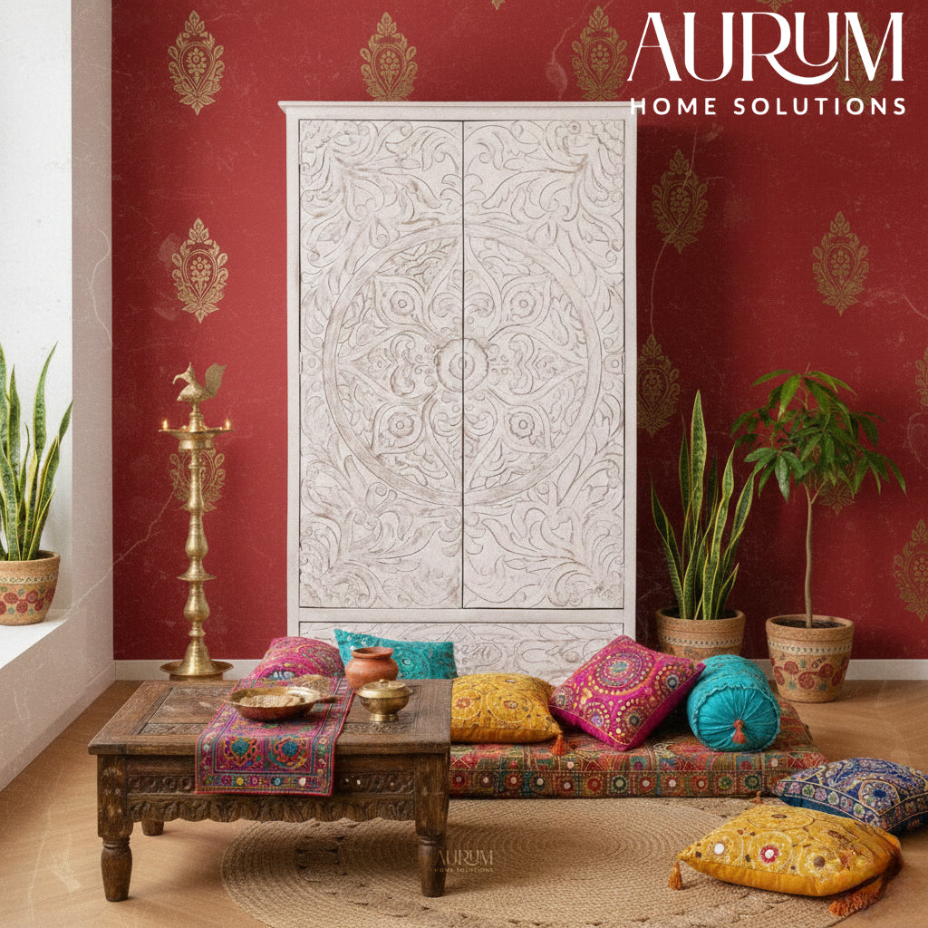 Modern Sheesham Artisan Wardrobe