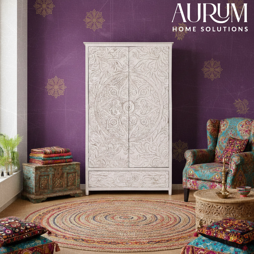 Modern Sheesham Artisan Wardrobe