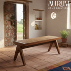 Natural Cane Accent Bench