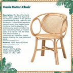 Cane Furniture Chair | Oasis with Oval Backrest for Indoor & Outdoor