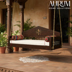 Teak Swing with Lotus Backrest Design