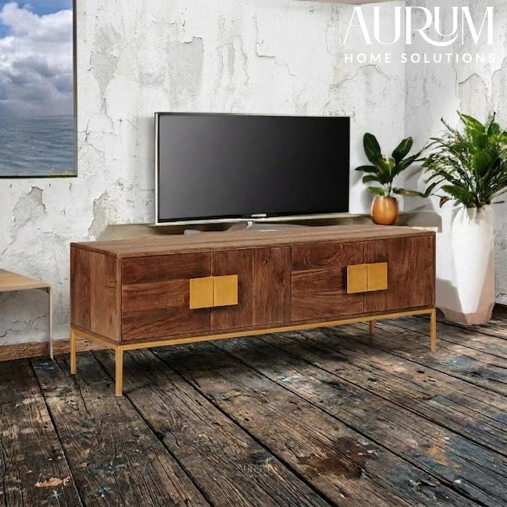 Urban Shelves Mango Wood TV Console