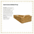 Aura Carry - Handwoven Rattan Tray